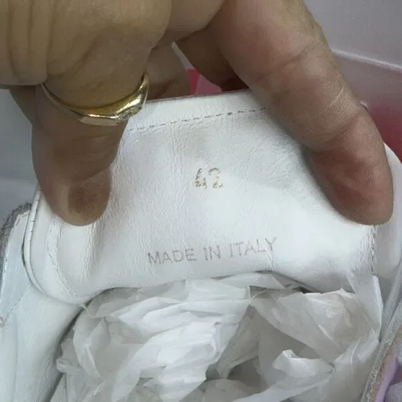 (A7) Oliver Cabell -leather Sneakers Women's in Swift-White,Pink, Size 42/11US. - Picture 8 of 13